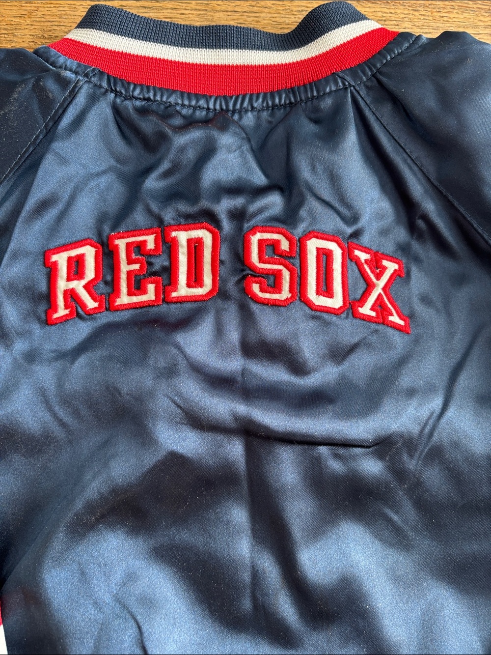 NWOT Infant 18M Boston Red Sox Navy Satin Bomber Jacket - Picture 4 of 7